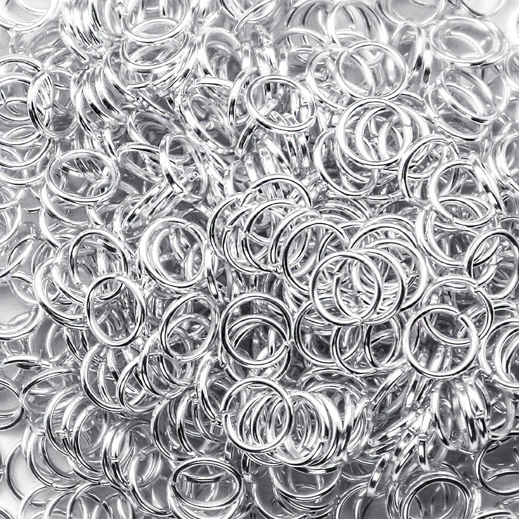 7mm Silver Plated Closed Jump Rings Bulk Set