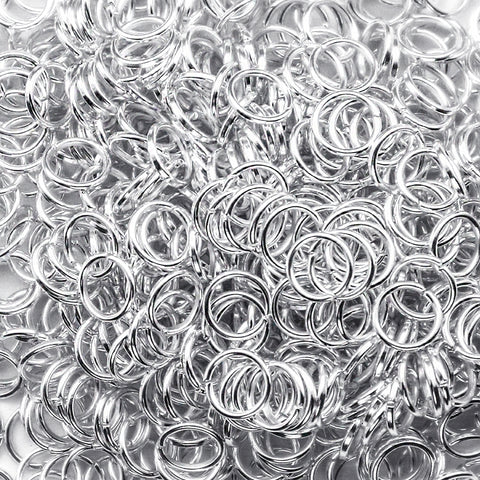 7mm Silver Plated Closed Jump Rings Bulk Set