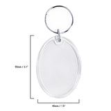 Clear Oval Acrylic Photo Keychains