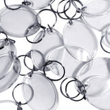 Clear Oval Acrylic Photo Keychains