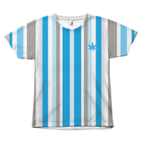 Vertical Striped Marijuana All Over Tees
