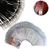 50 Piece Black Neck Strap Lanyard Set with Plastic ID Wallet