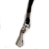 50 Piece Black Neck Strap Lanyard Set with Plastic ID Wallet