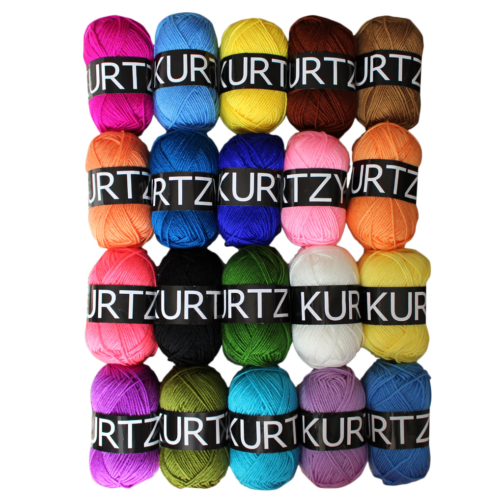 20 Piece Knitting Crochet Yarn Set