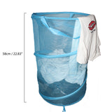 Belle Vous 4 pcs Laundry Baskets - Mesh Laundry Bag - Collapsible Laundry Bin with carry handle - Foldable Laundry Hamper - Pop Up Laundry Basket in four Colors - Washing Basket - Laundry Storage