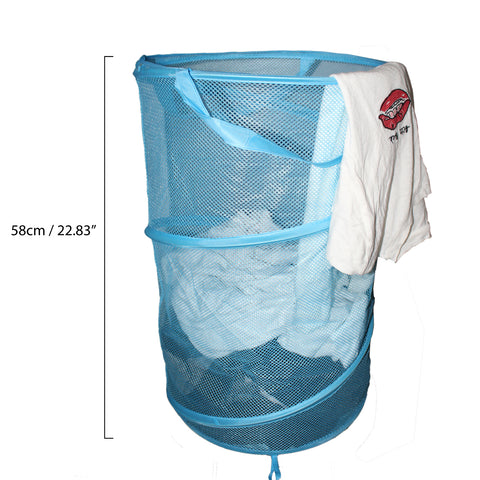 Belle Vous 4 pcs Laundry Baskets - Mesh Laundry Bag - Collapsible Laundry Bin with carry handle - Foldable Laundry Hamper - Pop Up Laundry Basket in four Colors - Washing Basket - Laundry Storage