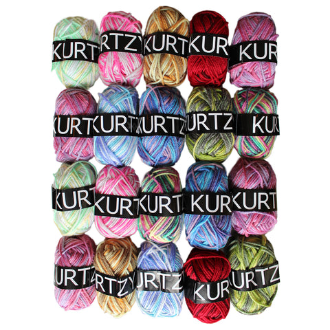 Multicolour Knitting Crochet Yarn Set