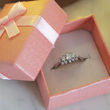 24 Pack of Jewellery Ring Display Gift Boxes with Velvet Insert by Kurtzy - 3.8 x 2.8 cm Presentation Boxes - Bow and Ribbon Design - Slotted Insert for Rings and Stud Earrings