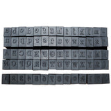 Rubber Wooden Alphabet Ink Stamps Set