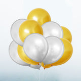 Happy Birthday Balloon Set: Gold & Silver