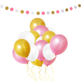 Party Balloons and Circle Bunting Banner Decorations