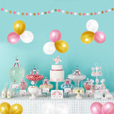 Party Balloons and Circle Bunting Banner Decorations