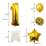 Banner Set: Gold & Silver Happy Birthday