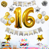 Banner Set: Gold & Silver Happy Birthday