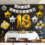 Banner Set: Gold & Silver Happy Birthday