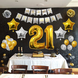 Banner Set: Gold & Silver Happy Birthday