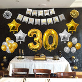 Banner Set: Gold & Silver Happy Birthday