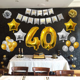 Banner Set: Gold & Silver Happy Birthday