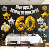 Banner Set: Gold & Silver Happy Birthday