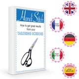 8" Tailor Dressmaking Scissors and Yarn Thread Snippers by Handi Stitch -Stainless Steel Shears-Cutting Fabric, Clothes, Altering, Sewing & Tailoring