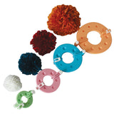 4 Piece Plastic Pom Pom Maker Kit with Assorted Sizes
