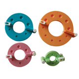 4 Piece Plastic Pom Pom Maker Kit with Assorted Sizes