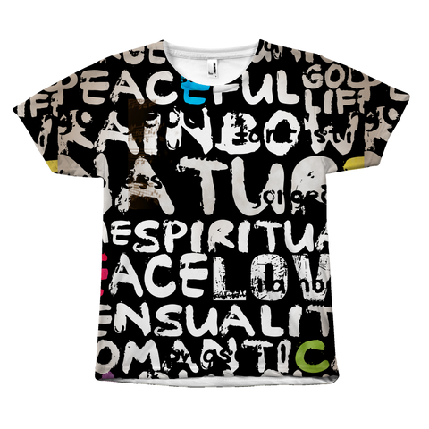 Positive Words All Over Print Tees