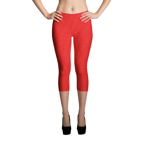 Red Capri Leggings