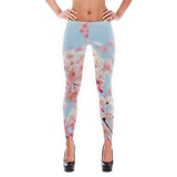 Natural Pink Flowers Leggings
