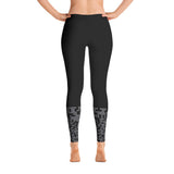 Black Low Patterned Dot Leggings