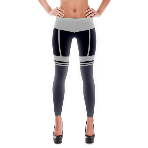 Navy - Thigh High Corset Leggings