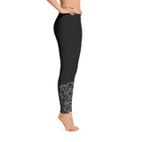 Black Low Patterned Dot Leggings