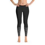 Black Low Patterned Dot Leggings