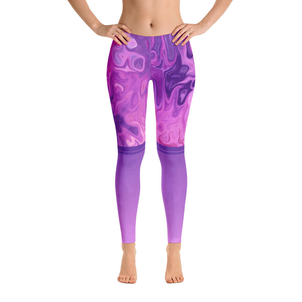 Purple Surreal Illusion Leggings