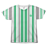 Vertical Striped Marijuana All Over Tees