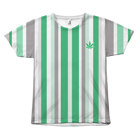 Vertical Striped Marijuana All Over Tees