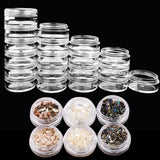 Bead Storage Organizer - 25 Piece (2cm)H Removable Pot Style Clear Plastic Divider Containers (19 x 9cm) For Storing Seed Beads, Nail Art Glitter, Cosmetics, DIY Art/Craft and Jewelery Findings