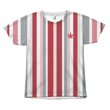 Vertical Striped Marijuana All Over Tees
