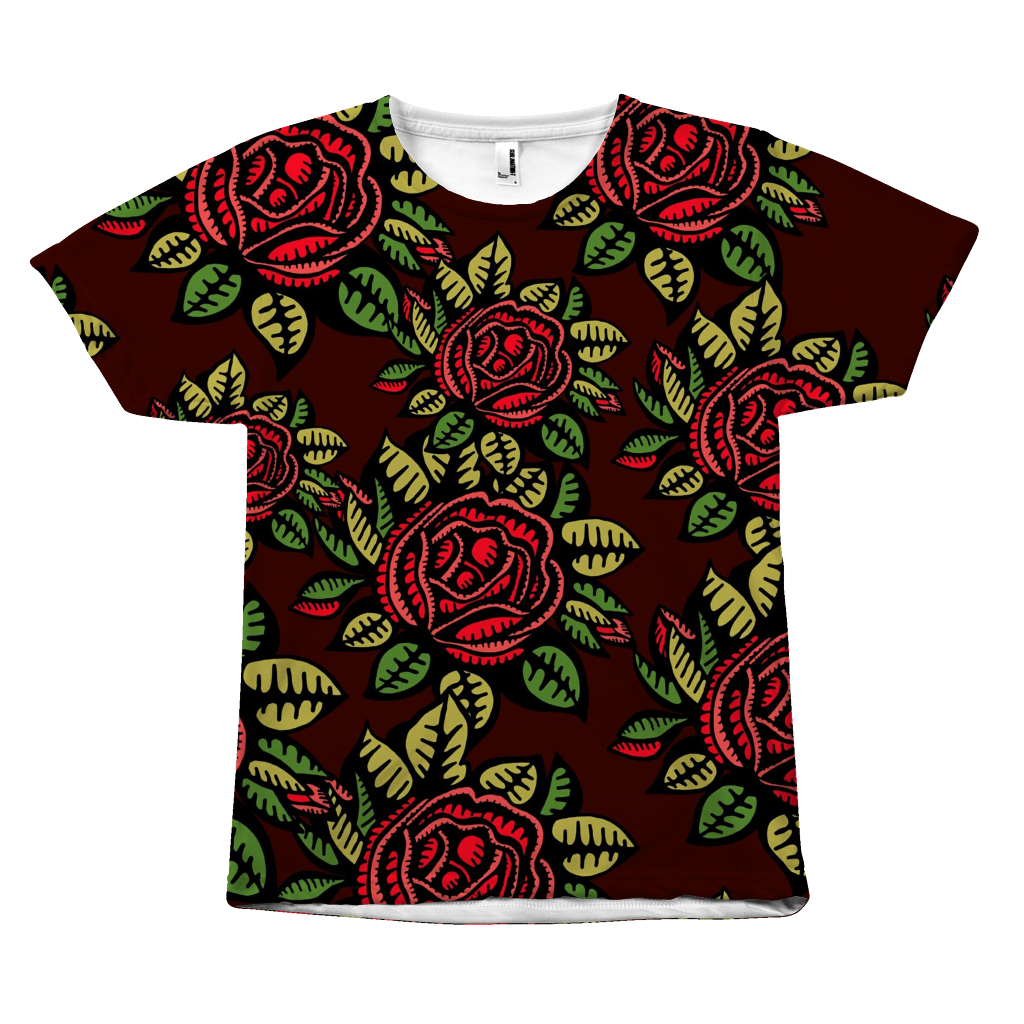Colourful Roses All Over Tees
